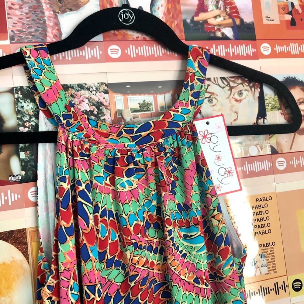 COLORFUL HALTER DRESS
